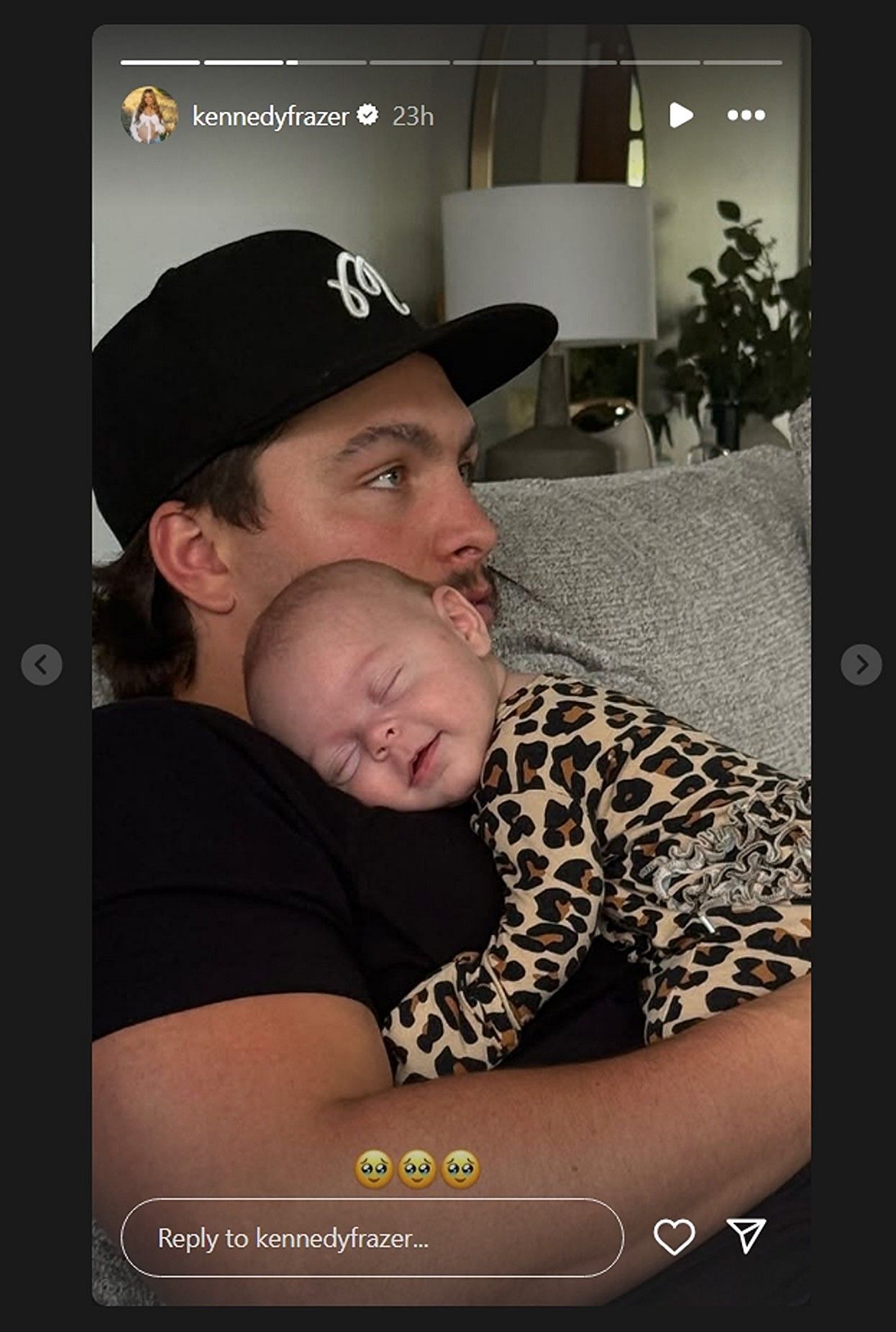 Malcolm Rodriguez's wife Kennedy romanticizes 'fave nap spot' in Lions LB's arms/@kennedyfrazer